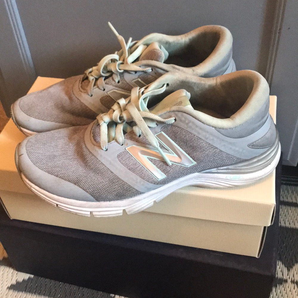 New Balance Grey and Turquoise Running Shoes